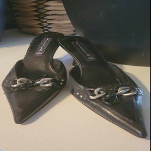 Size 8 Steven Madden Heels with Silver Buckles